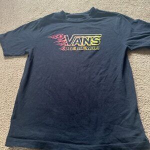 Vans boys black  short sleeved shirt, size S(8-10)